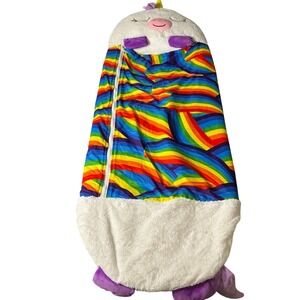 Rainbow Unicorn Sleeping Bag Kids Plush Comfy Cozy Slumber Party Sleepover